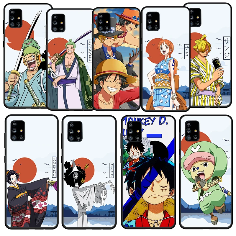 

Hot Anime ONE PIECE Boys For Samsung Galaxy A52S A72 A71 A52 A51 A12 A32 A21S 4G 5G TPU Fundas Soft Black Phone Case Capa Coque
