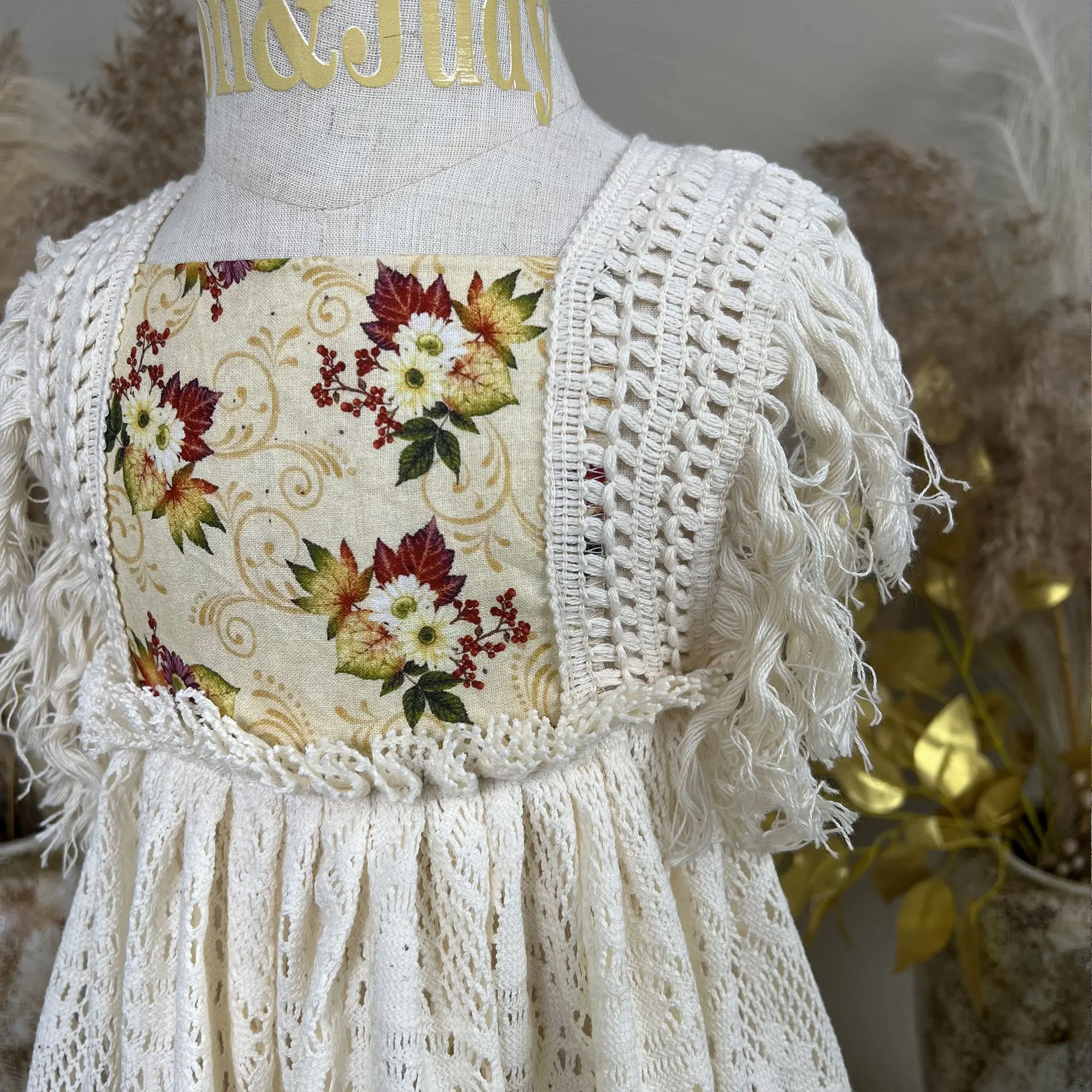 Don &amp Judy хлопковое кружевное платье с удлиненной бахромой на бретелях милая