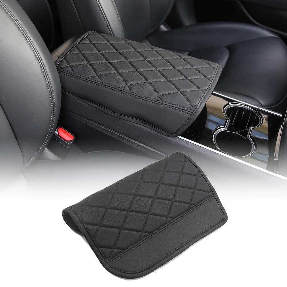 

1* Seat Covers Auto Armrest Box Mat Pad Cushion Accessories For Tesla Model 3
