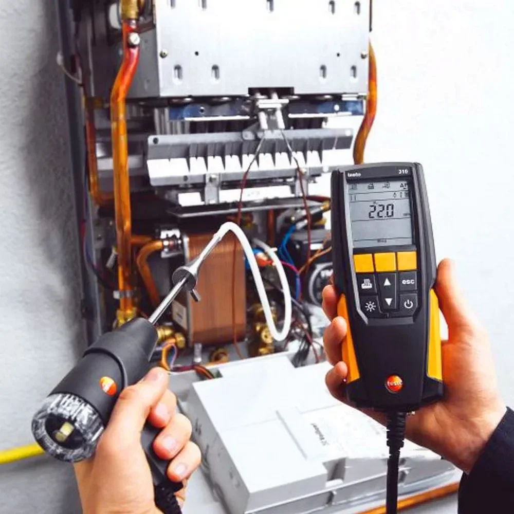 Testo 310 Analizator spalania gazu spalinowego Zakres pomiarowy od 0 do 4000 ppm O2 CO2 z drukarką