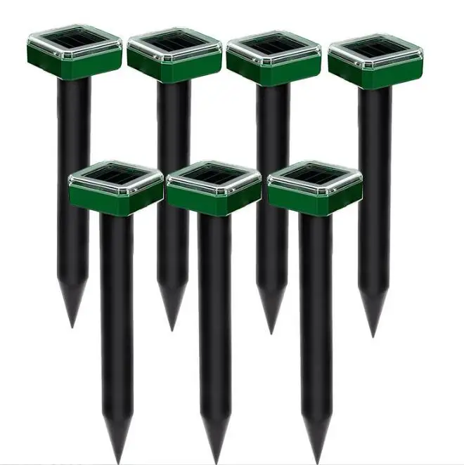 2/4/8 Solar Powered Ultrasonic Sonic Mouse Mole Pest Rodent Repeller Repellent Yard LED Light Outdoor Lamp Garden |