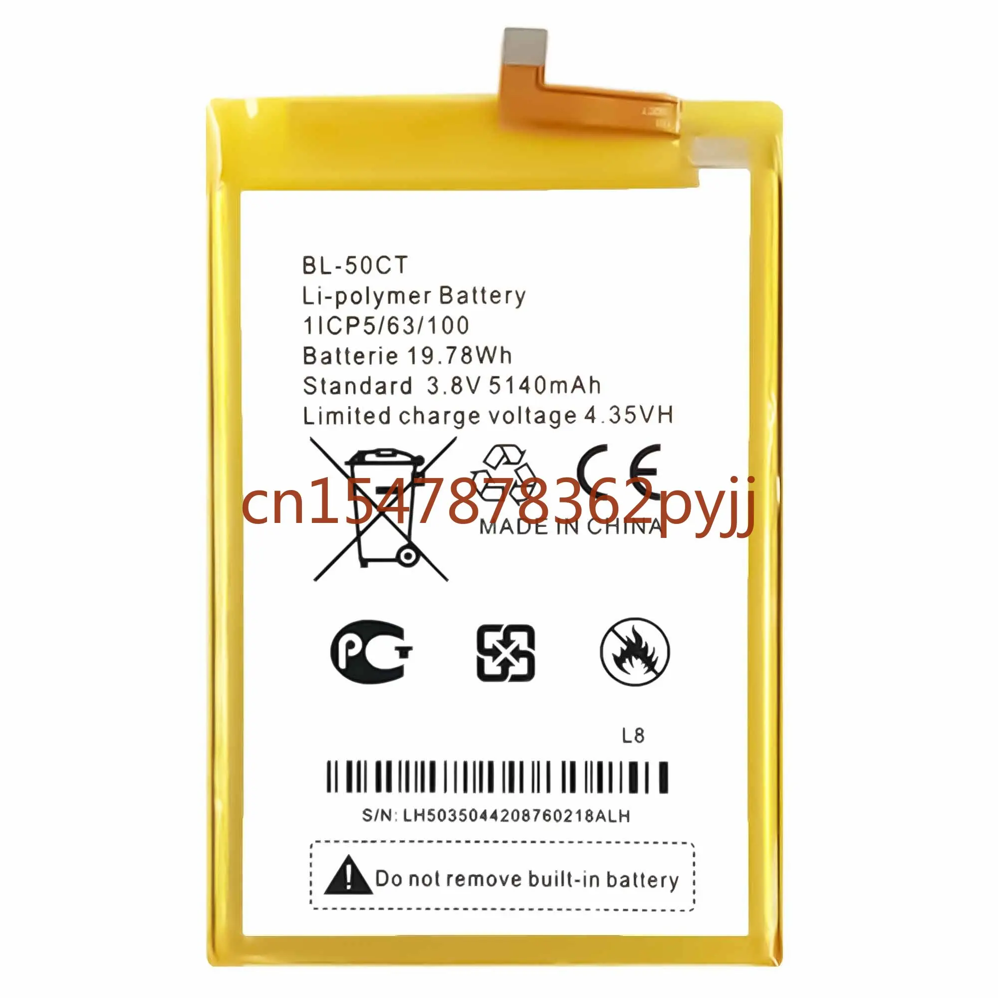 

In Stock new production date for TECNO L8 L8plusBL-50CT battery 5140mAh Tracking Number High capacity Long standby time
