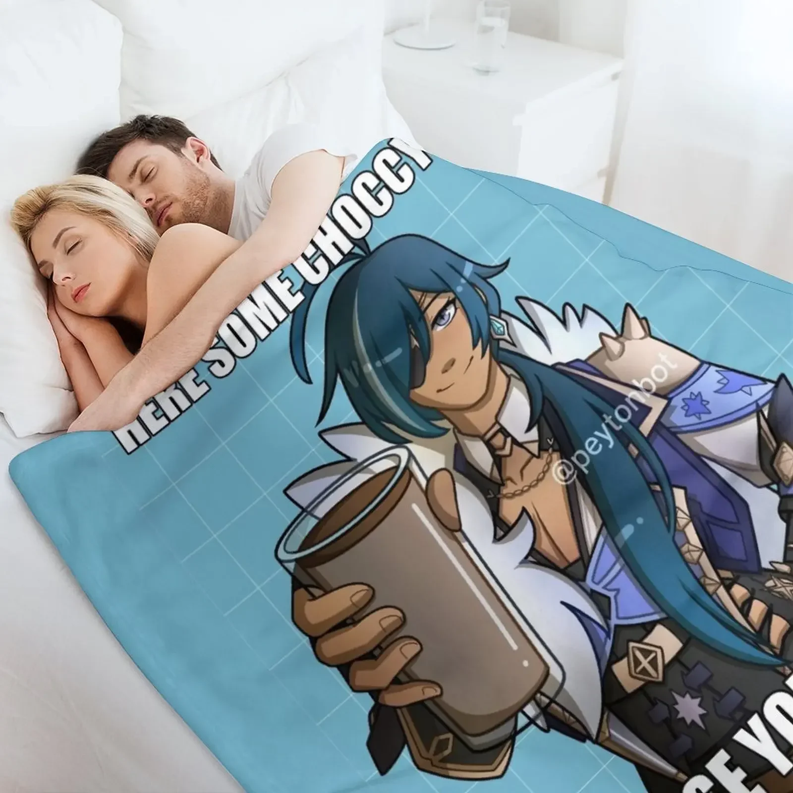 Одеяло Kaeya Gives You Choccy Milk рождественское украшение пляжные одеяла