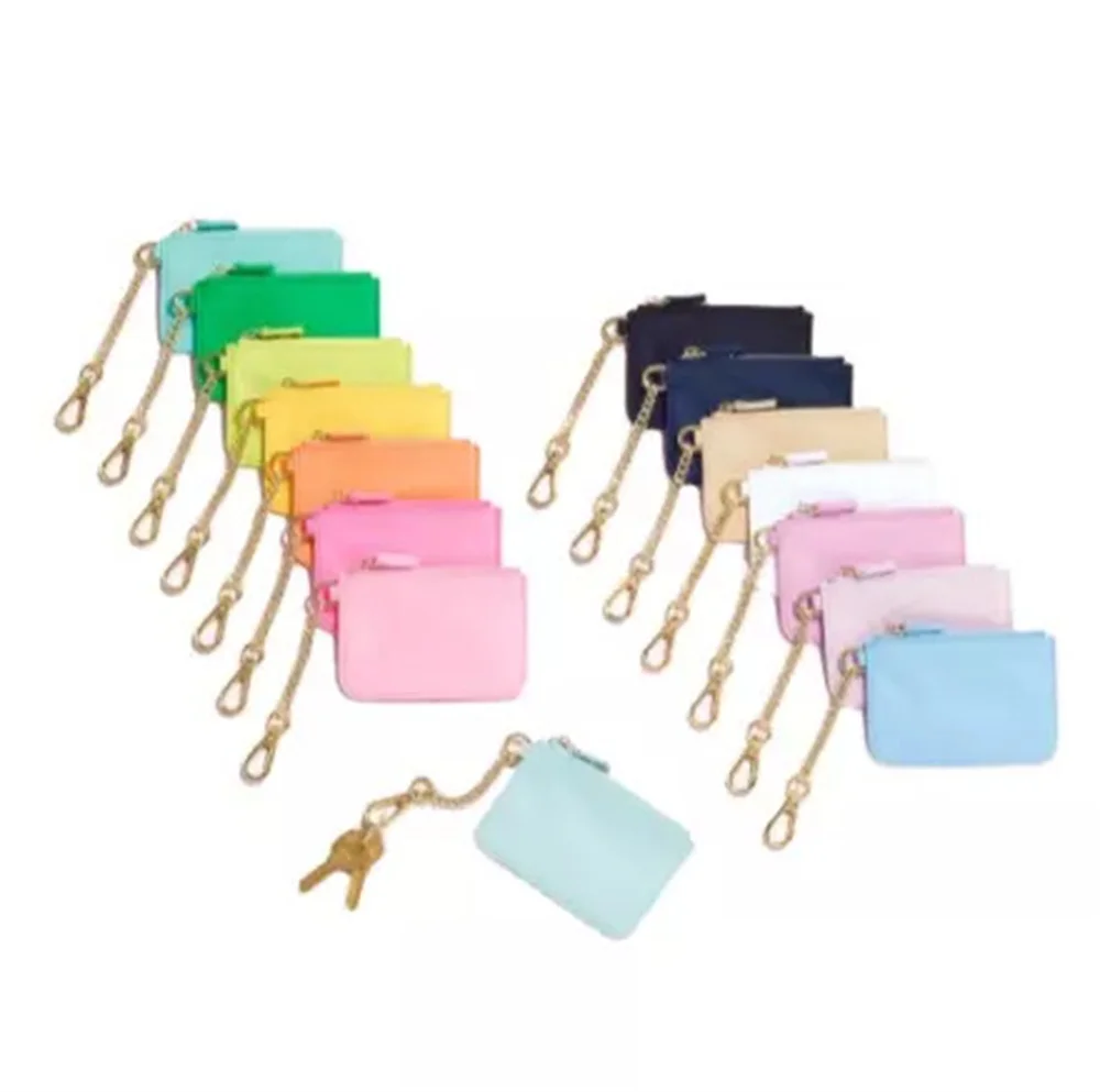Solid Color Nylon Wallet Women Waterproof Portable Coin Purse Fashion Simple Card Holder Wallet Ladies Casual Zipper Money Bags