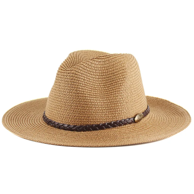

The New Spring And Summer Of 2022 Men And Women Of Outdoor Leisure Hat Summer Sun Straw Hat Shading British Gentleman Homburg Fa