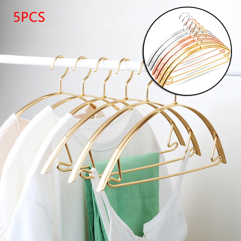 

Colgador De Ropa No Shoulder Marks Hanger Aluminum Alloy Househsold Space Saving Suitable Suitable For Sweater Coat Pants Shirt