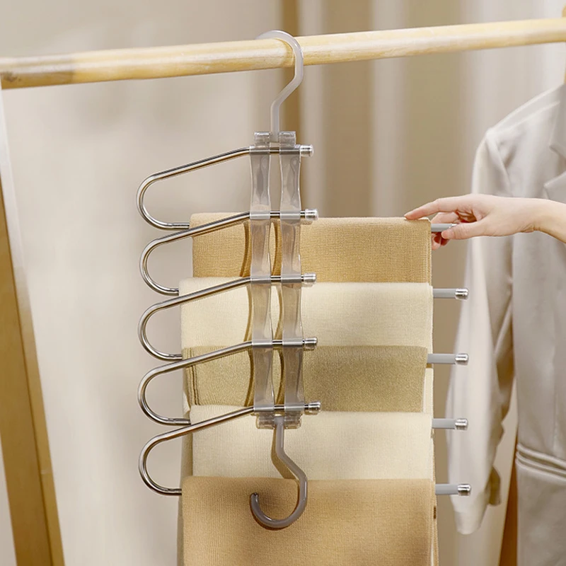 5 в 1 складные вешалки для брюк из нержавеющей стали