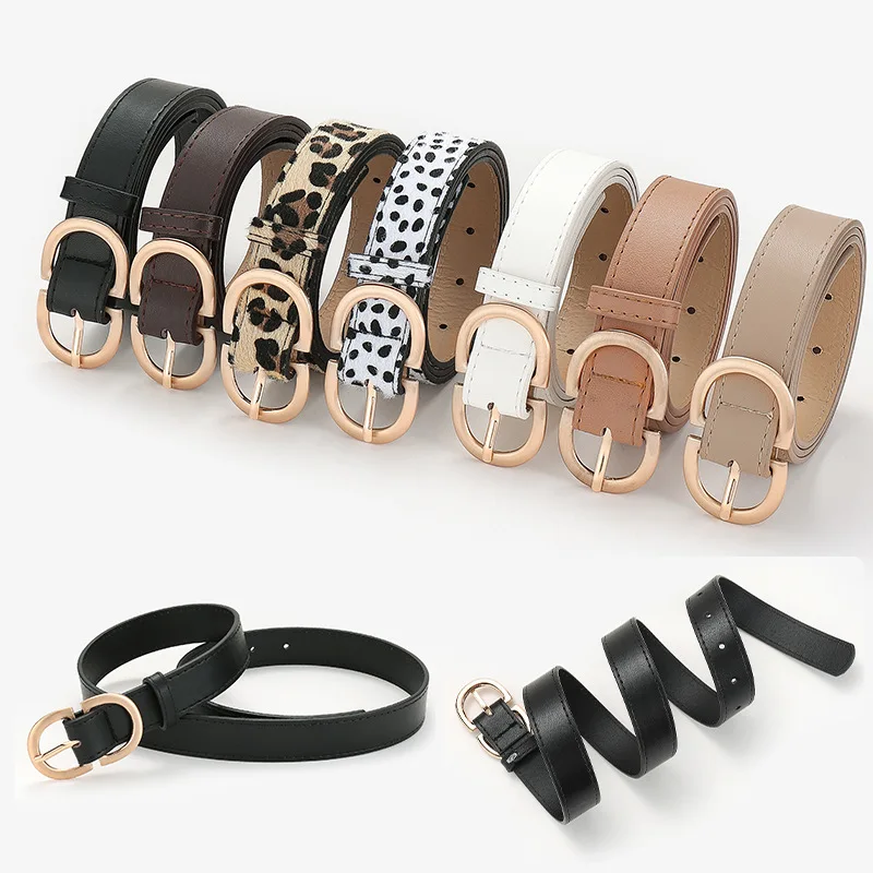 

Fashion Leather Leopard Print Belt Female Psychological Needle Buckle Girl Denim Jeans Dress Luxury Brand Vintage Belt