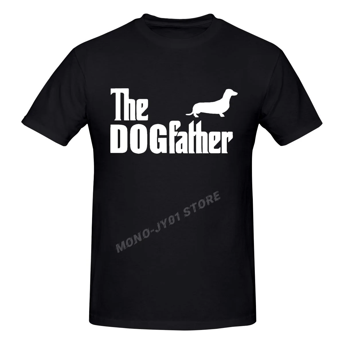 

Dachshund Sausage Dog The Dogfather Funny T Shirts For Men Summer Short Sleeve Crewneck Cotton Casual Streetwear T-Shirt Tshirt