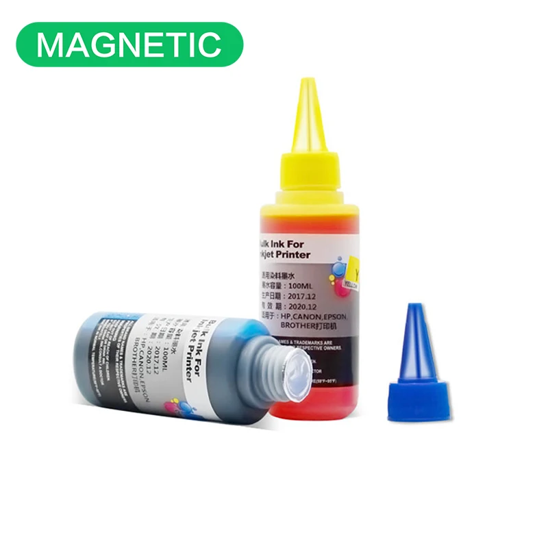 Чернила магнитные универсальные 100 мл для струйных принтеров hp canon epson brother 4 цвета