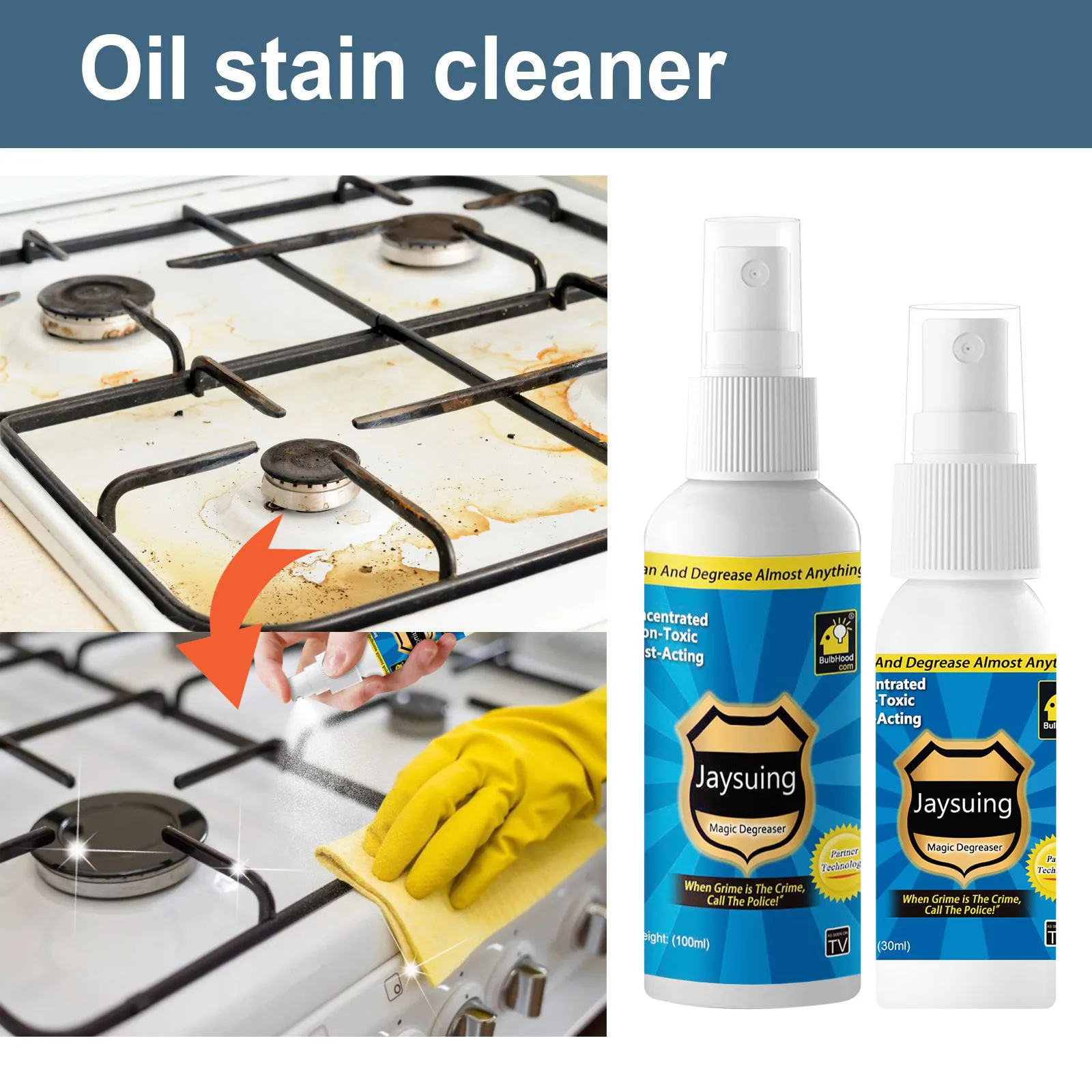 Масляный очиститель кухонная вытяжка тяжелая масляная очистка пятен плитка