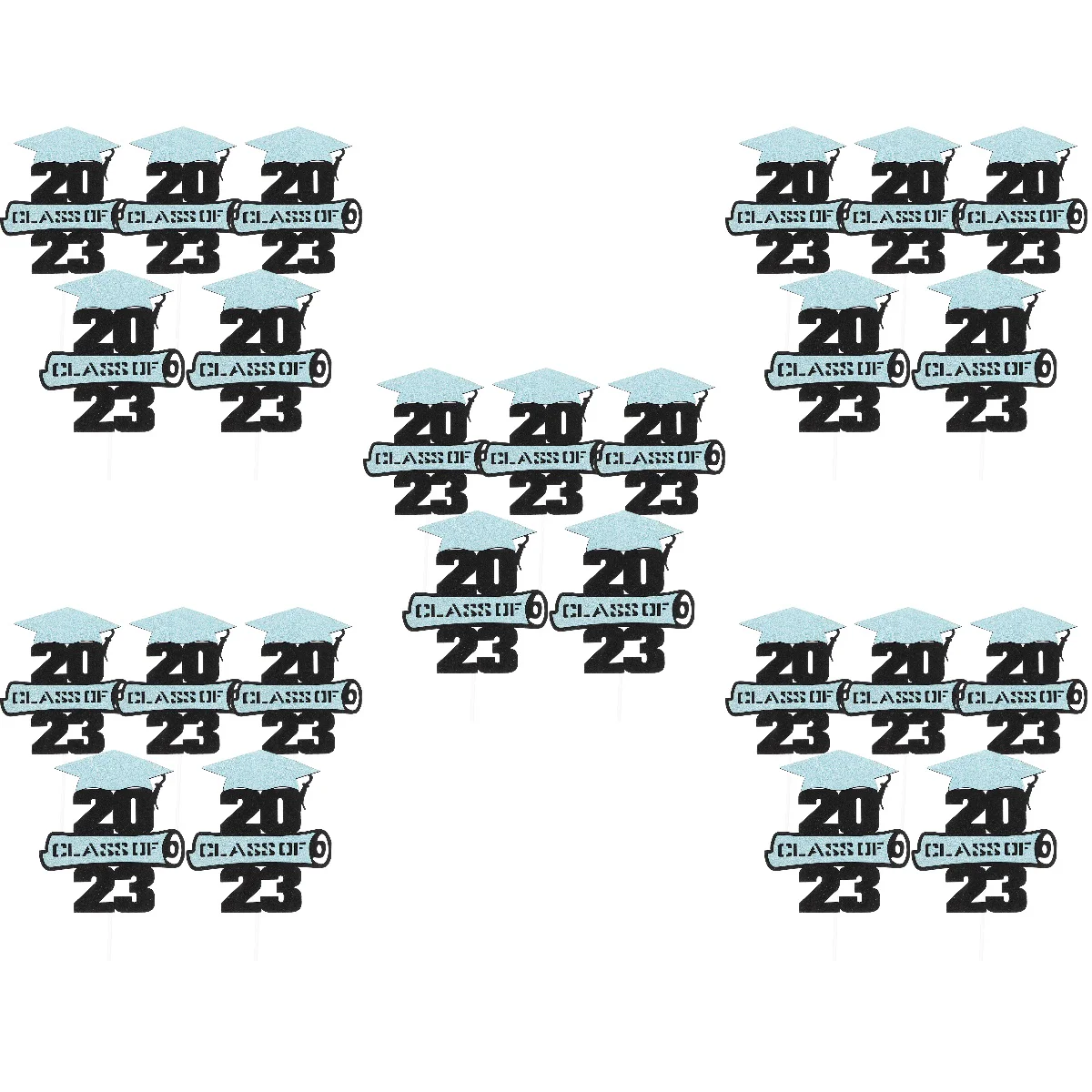 

25 pcs Congratulations Creative For 2023 Graduation Graduation Congrats Pick Dessert Picks Grad Cake Decorations