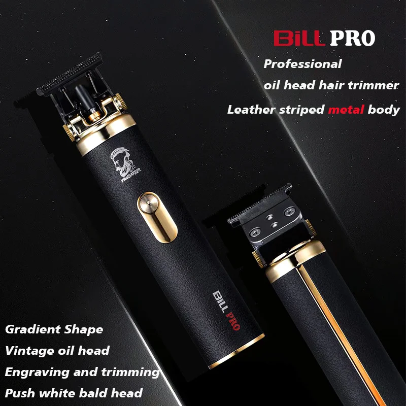 

BiLL PRO BL22 Professional Metal Leather Body Electric Hair Trimmer 7000RPM Innovative Blade Adjustment Process Quality Clipper