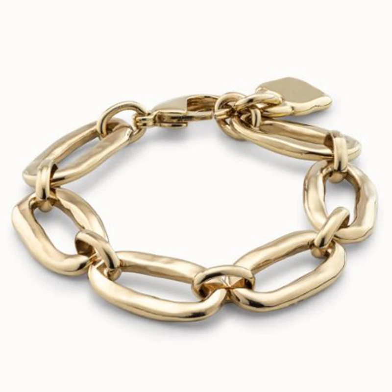 

Top new fit UNO DE 50 fashion electroplating 925 silver 14k gold charm gold bracelet niche jewelry gift