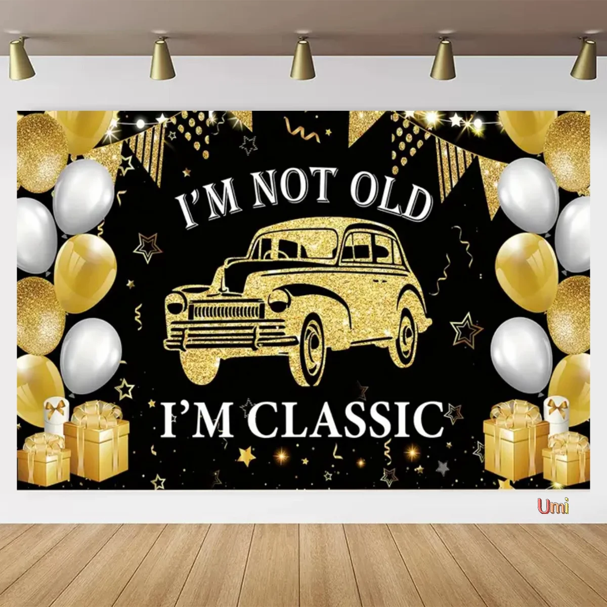Ретро мужской классический автомобиль Umi тематический фон I'm not old взрослые