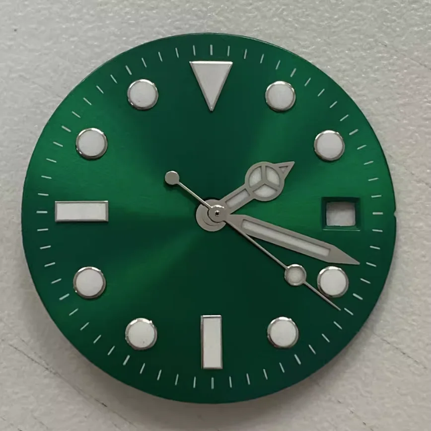 Watch Dial + Watch Hands 29mm Blue Black Green Dial Fits Movement 8215/8200/821A/2813 Watch Accessories