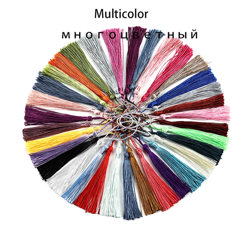 100 шт./лот Вертикальная кисточка шелковая бахрома шитье отделка декоративные