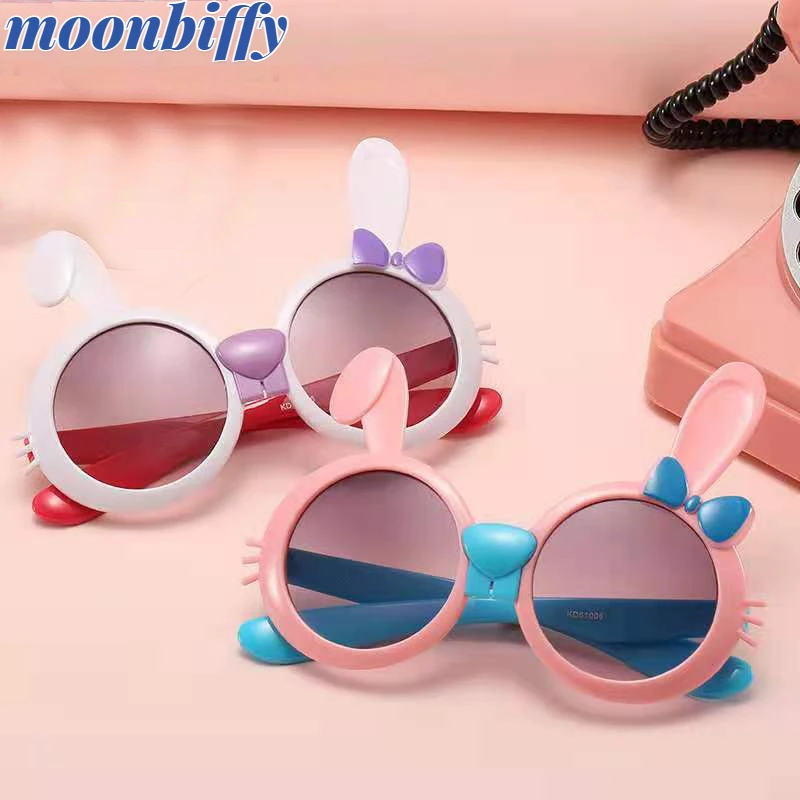 

New cute rabbit sunglasses cartoon boy glasses fashion style sunglasses girls glasses funny toy colored sunglass gift for kids