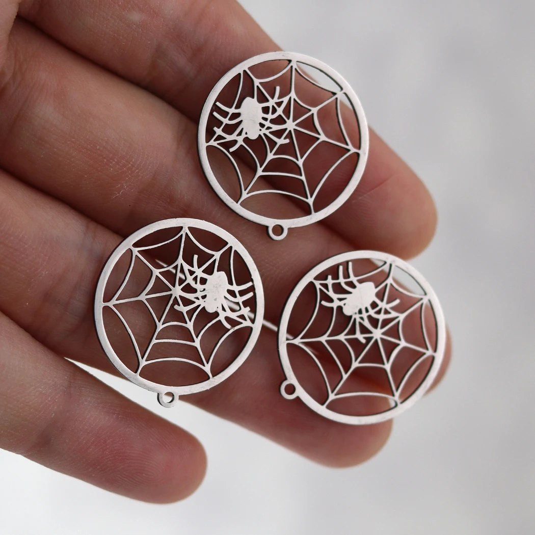 3 шт./LotHalloween серии ручной работы DIY аксессуары Подвеска паук Шарм WebCharm CrossCharm Череп