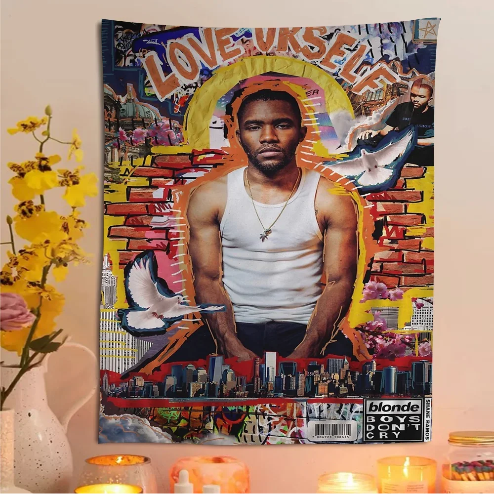 Певец Френк океан блонд мальчик музыка подвесной богемный гобелен для гостиной