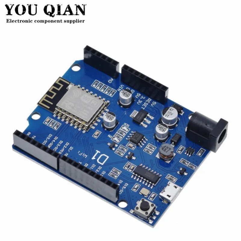 ESP-12E WeMos D1 UNO R3 CH340 CH340G WiFi макетная плата на основе ESP8266, щит, Умная Электронная Печатная плата для Arduino совместимый с IDE