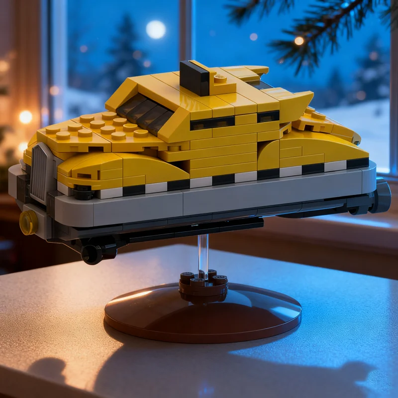 Фото 227 деталей MOC Compacted Racer - Модель такси Корбена Далласа, строительные блоки для самостоятельной сборки, подарок на день рождения, образовательный креативный конструктор для демонстрации. №2