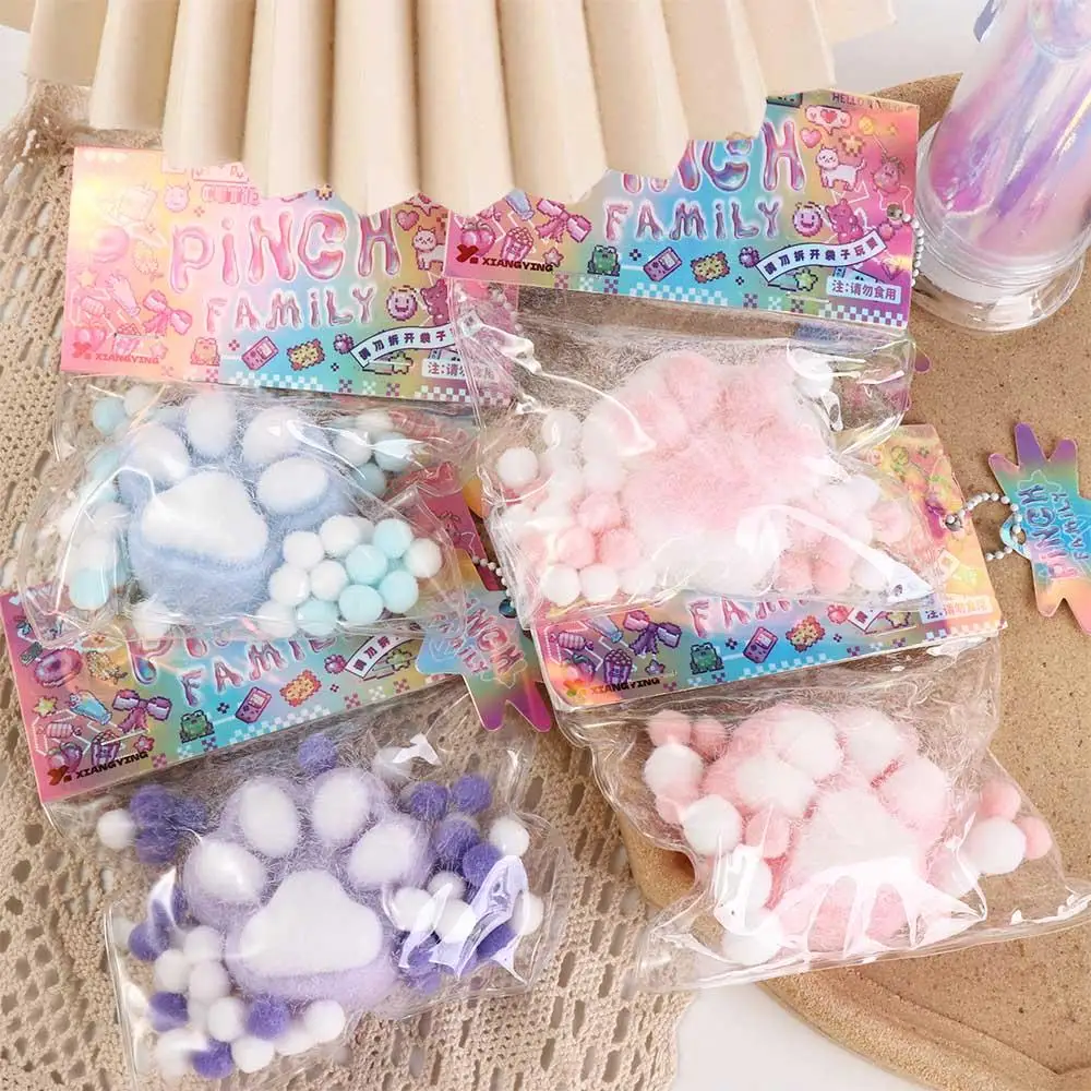 Мягкие липкие игрушки для снятия стресса расслабляющие сжатия кошачьей лапы