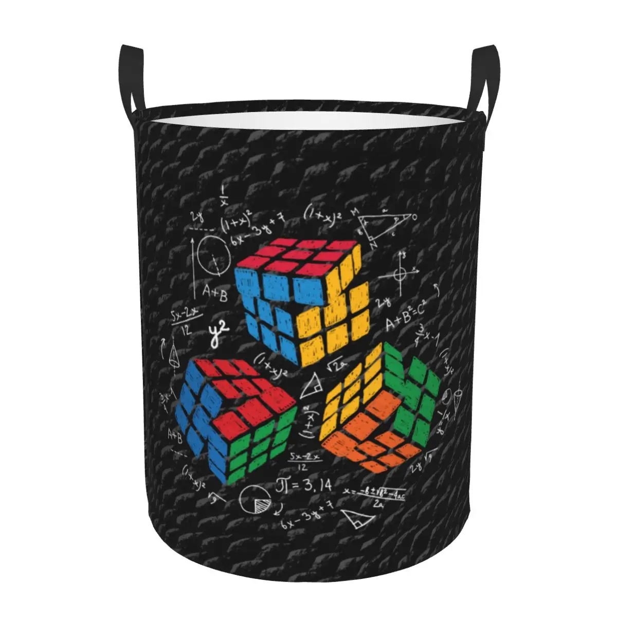 Изготовленная на заказ математическая корзина для белья в виде куба Рубика