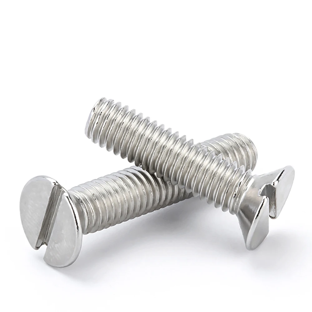 2 ~10 pcs Metric Threaded Slotted Flat Countersunk Head Machine Screw Bolt M1.6 M2 M2.5 M3 M4 M5 M6 M8 M10 304 Stainless Steel images - 6