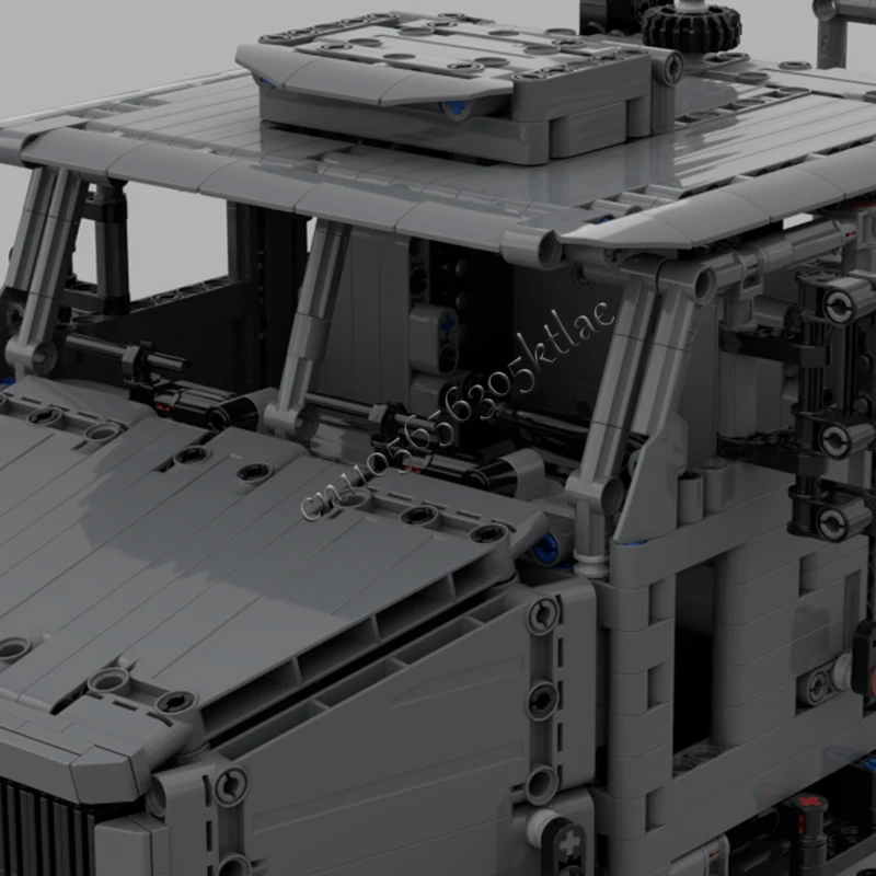 Фото 2929 деталей M1070, тяжелый грузовой буксировочный грузовик, модель MOC, строительные блоки, кирпичи, креативная сборка, игрушки, детские праздничные подарки-сюрпризы №5