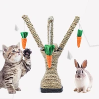 cat tree nail scratcher diy interactive training toys scraper for cat rope pet scratching climbing tree with carrots kitten