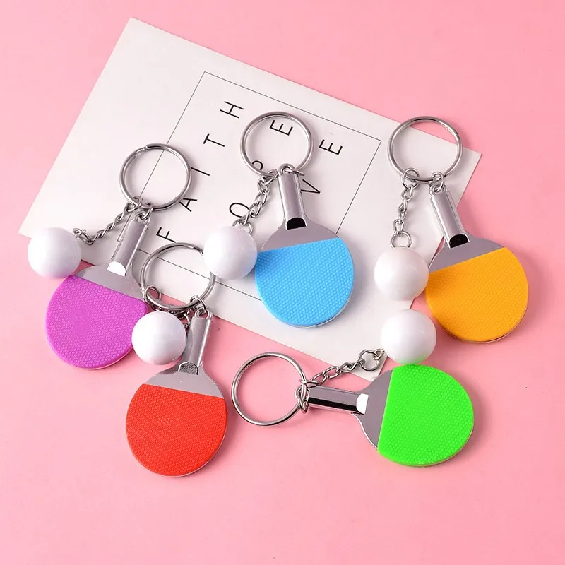 

Fashion Simulation Table Tennis Keychain Table Tennis Ball Suit Key Ring Creative Backpack Car Pendant Gift for Sports Lovers