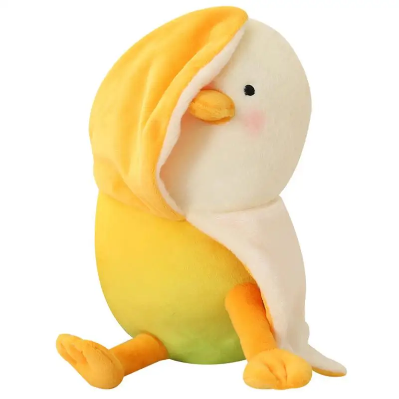 

Banana Duck Plush Toy Dress Up Duck Plush Yellow Duck Soft Cute Plushie Hugging Pillow Dolls Duck Stuffed Animal Gifts For Kids0