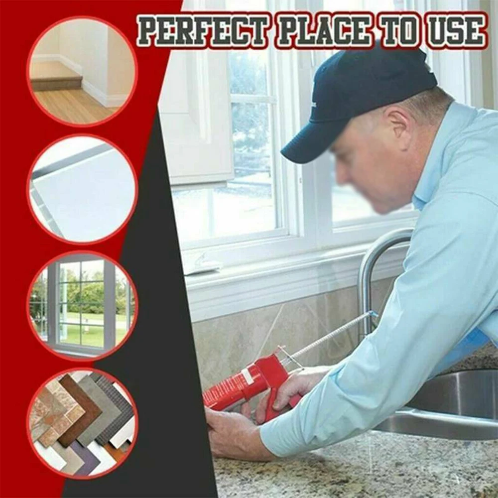 

6In1 Silicone Caulking Finishing Sealant Grout Tool 14Pcs Caulk Nozzle Applicator Finisher Sealant Spreader Spatula Scraper Kit