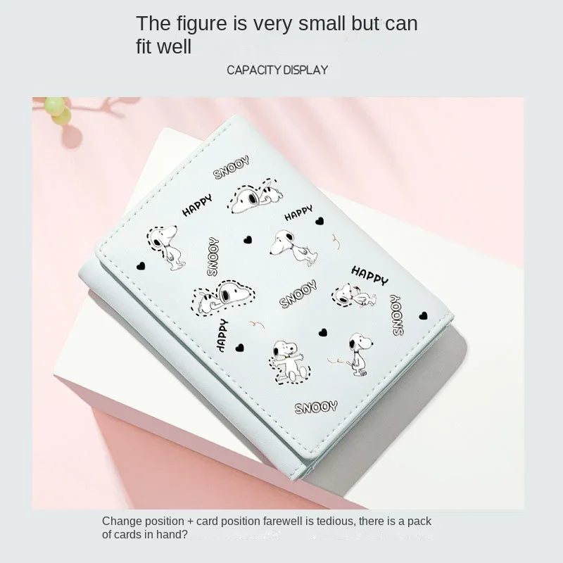 Кошелек Snoopy из искусственной кожи для женщин креативный маленький складной
