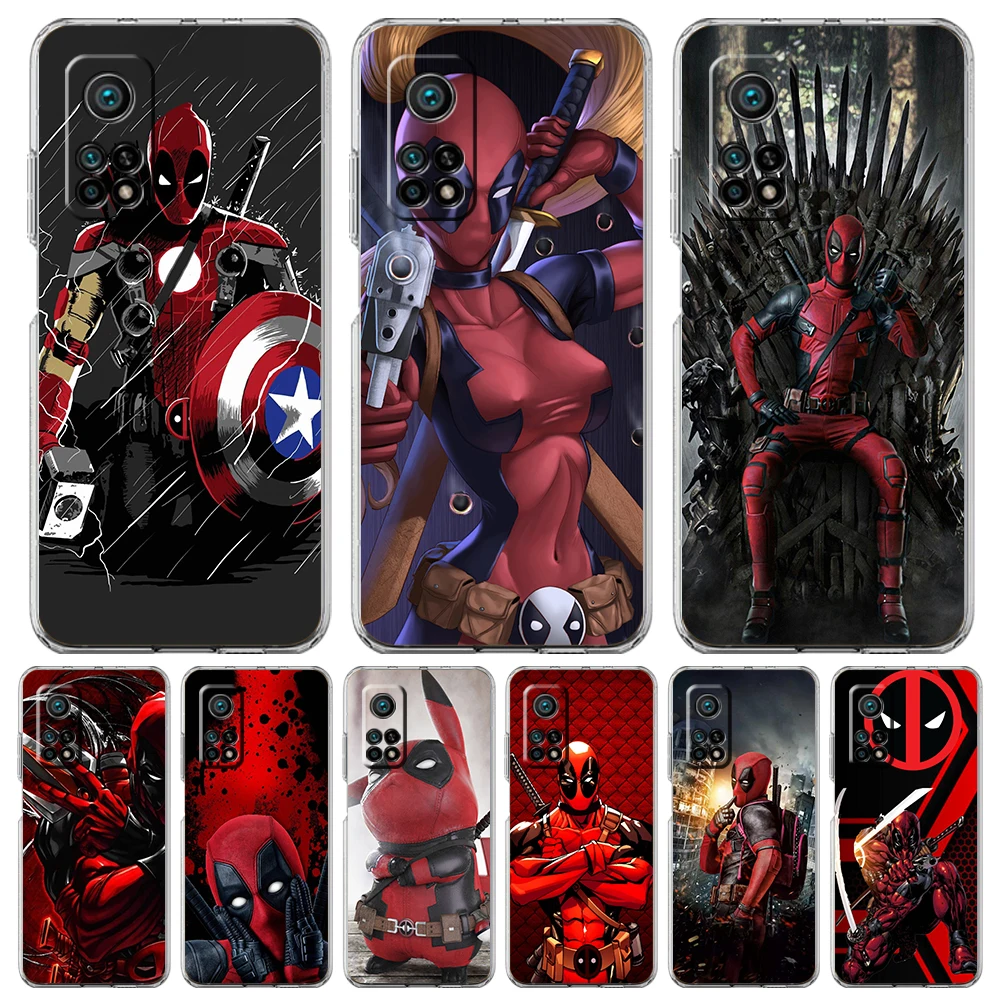 

Чехол для телефона Marvel Deadpool для Xiaomi Mi Poco F3 X3 X4 GT NFC M3 M4 11 Ultra 12 11X 11i Pro Lite 5G, мягкий прозрачный чехол Coque