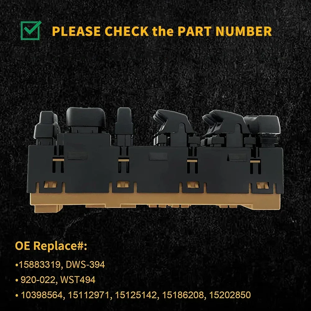 15883319 DWS-394 Переключатель стеклоподъемника для Hummer H2 Chevrolet Suburban Avalanche GMC Yukon Sierra 2003-2006
