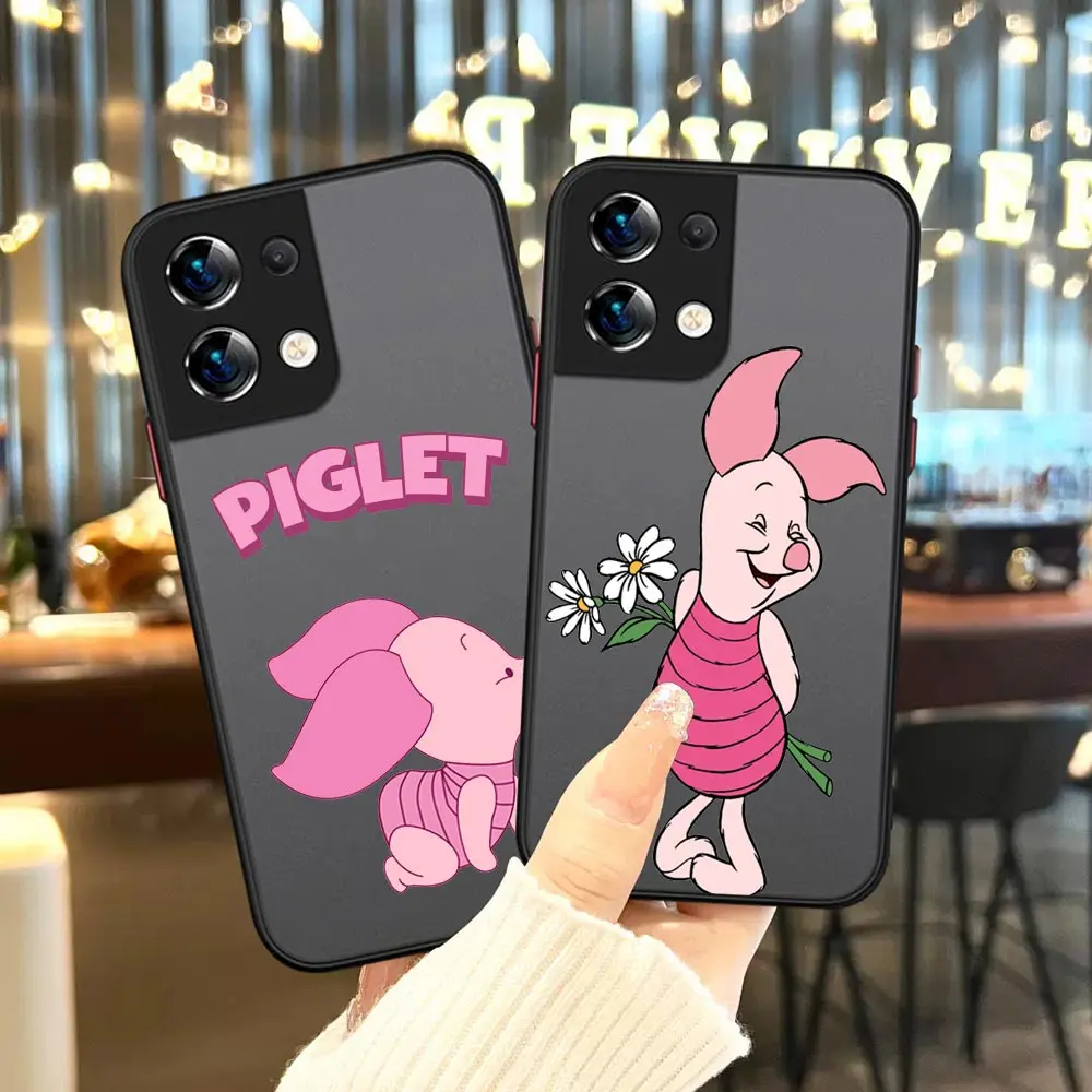 

Disney Cute Pink Piglet Anime Cartoon Case For OPPO Reno 8 5G Case For OPPO Reno 8 7 7Z 6Z 6 5 Pro Plus 4 4SE 3 2 2F 2 Z Pro 5G