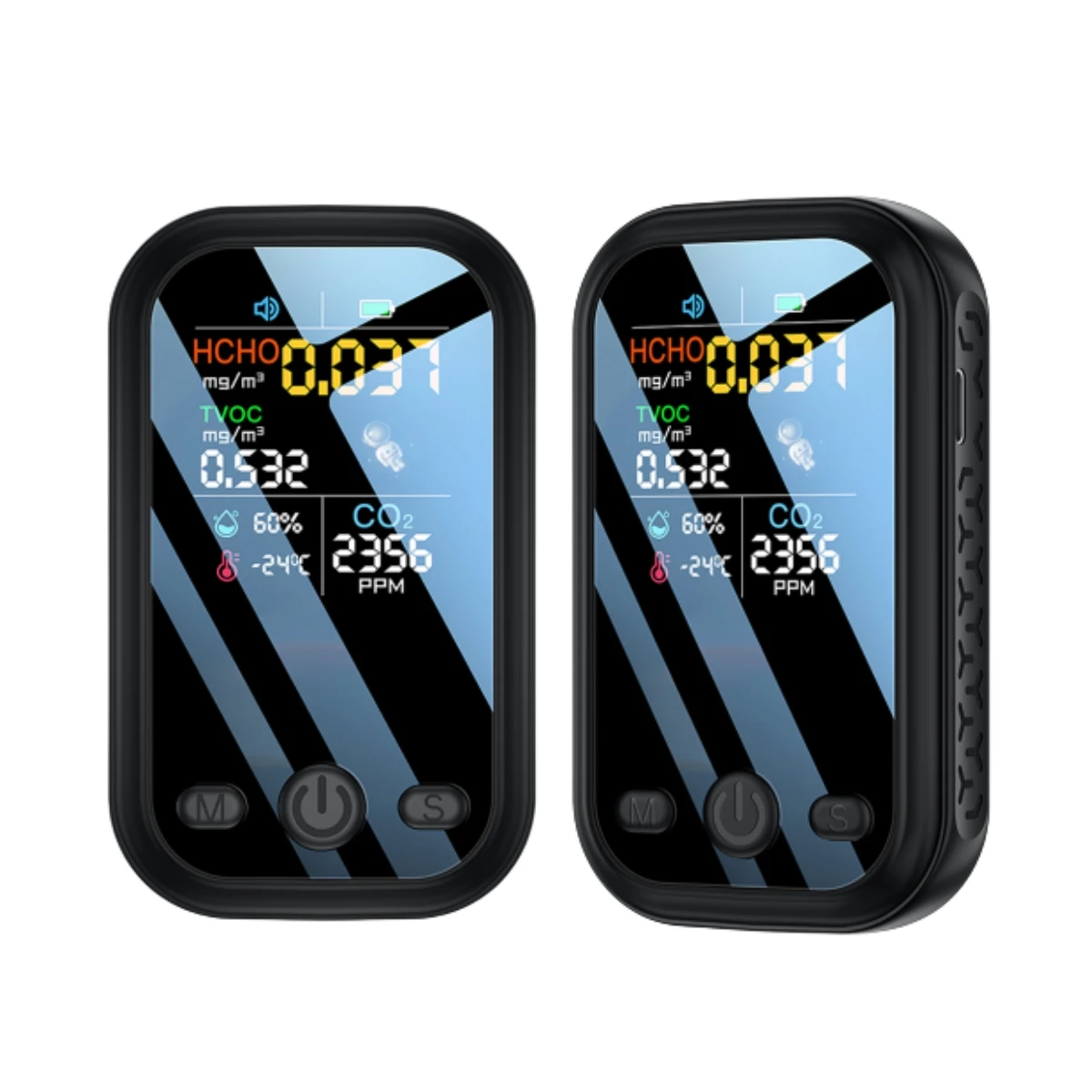 

Multifunctional 5 in 1 CO2 Meter Digital Temperature Humidity Tester CO2 sensor TVOC HCHO CO2 PM2.5 Detector Air Quality Monitor