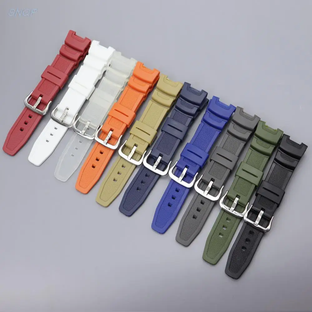 

For Casio SGW100 Resin Watchband Suitable SGW-100 Men Rubber Waterproof Sport Strap Replacement Bracelet Watch Accessories