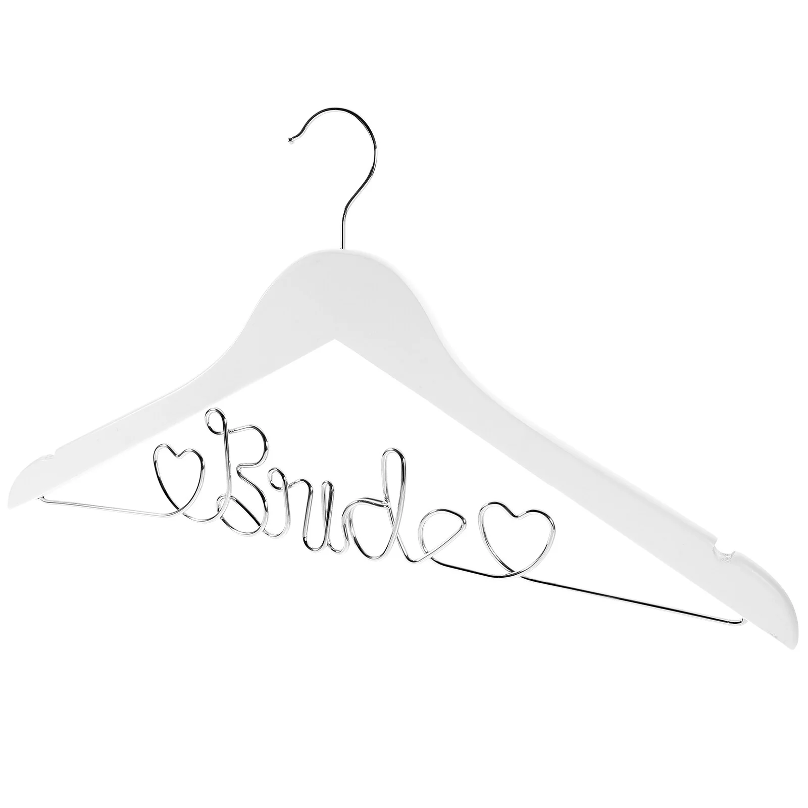 

Gift Wire Clothes Hanger Clothing Rail Bride Wedding Hangerss Wood Wooden Costume