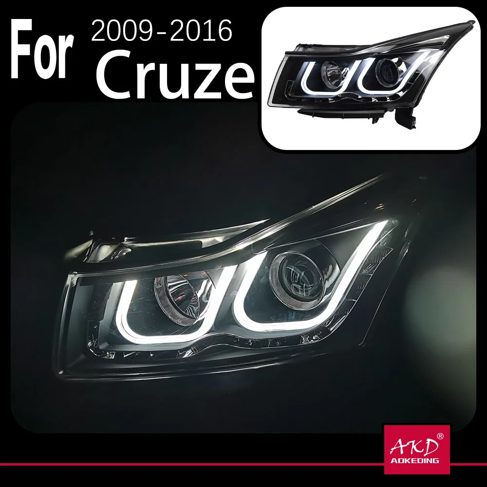 Модель автомобиля AKD фара для Chevrolet Cruze фары 2009-2016 светодиодный ная DRL Hid