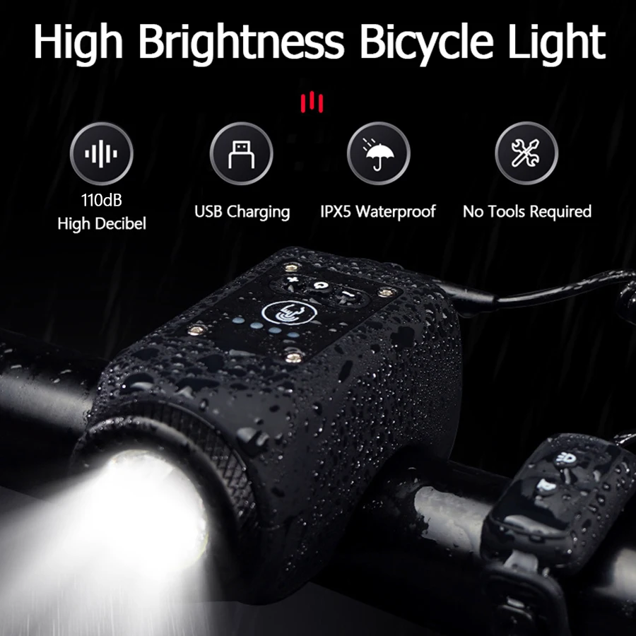 

Велосипедный передний фонарь 2 в 1, супер яркий велосипедный фонарь с громким гудком, аксессуары для горного велосипеда