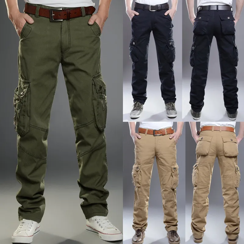 

Мужские повседневные штаны с несколькими карманами, военные тактические джоггеры, штаны-карго, уличные походные треккинговые толстовки, мужские хлопковые брюки