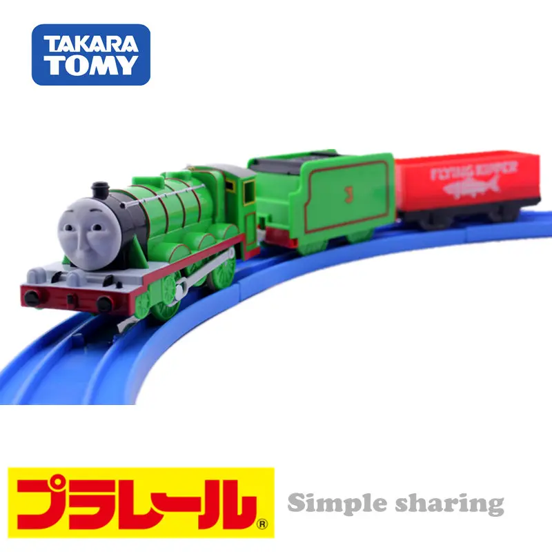 Железнодорожный поезд Takara Tomy из пла модель электрического паровоза с