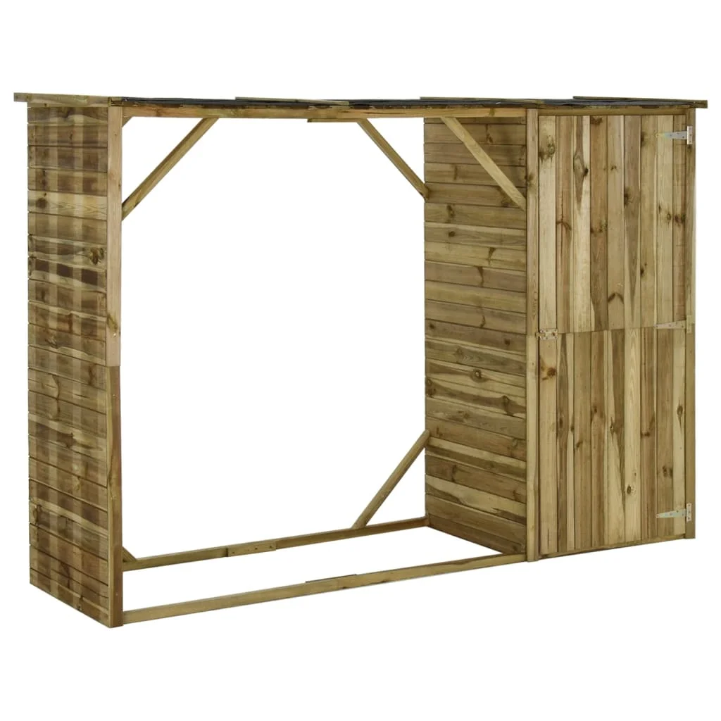 

Garden Storage Sheds, Impregnated Pinewood Outdoor Firewood Shed, Patio Decoration, 253x80x170 cm