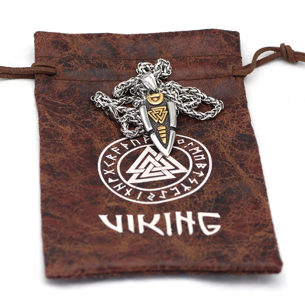 Odin's Spear Valknut Gungnir колье с кулоном в стиле викингов для мужчин руничным символом