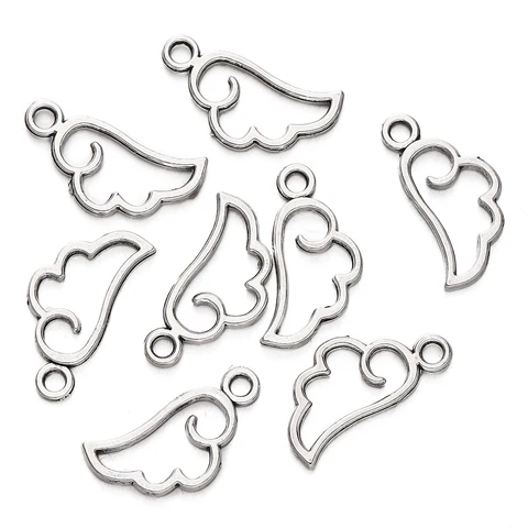 Металлические подвески-крылья ангела YouYoungDifferent, 50 шт., 9х18 мм