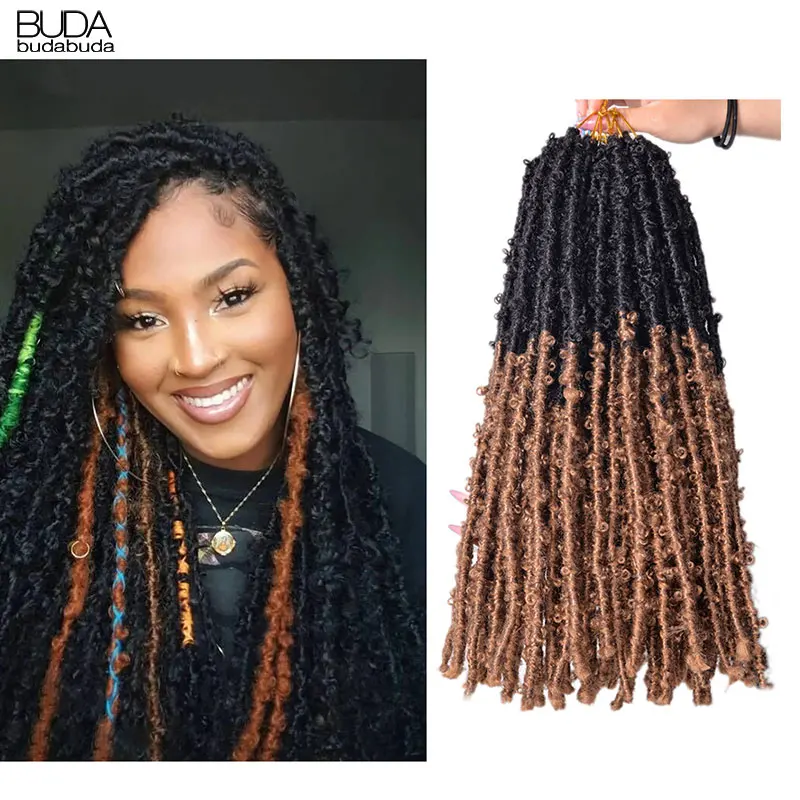 

Синтетические вязаные крючком волосы бабочки лоскуты вязанные волосы Омбре плетеные удлинители волос предварительно закрученные крючком ...