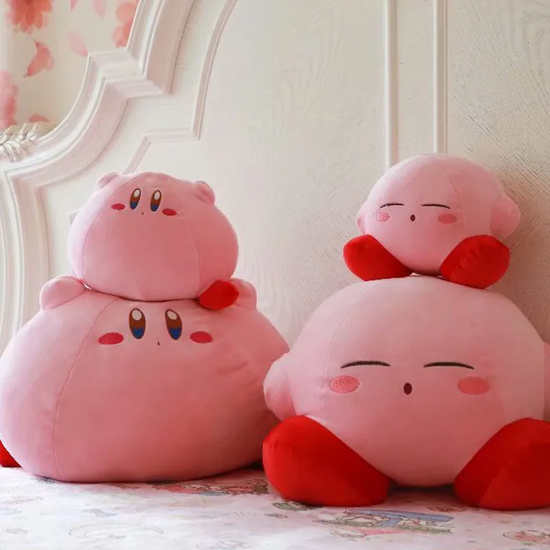 Kirby Games Cartoon Cute Plush Doll Pillow Home Decoration Stuffed Animal Toy  Characters Pet Nest Sleeping Headgear Child Gift